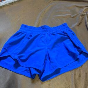 Lululemon hotty hot 4 inch royal blue shorts size 6